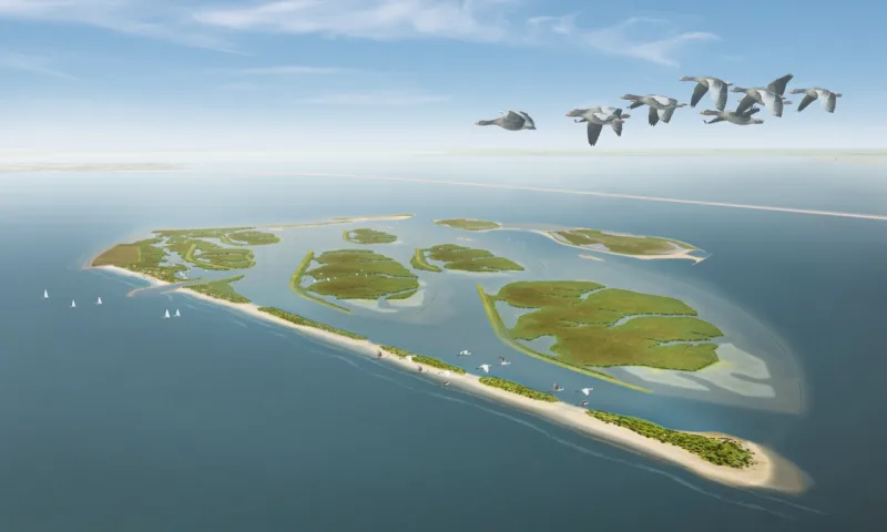 Artistieke indruk van Markerwadden (Natuurmonumenten)