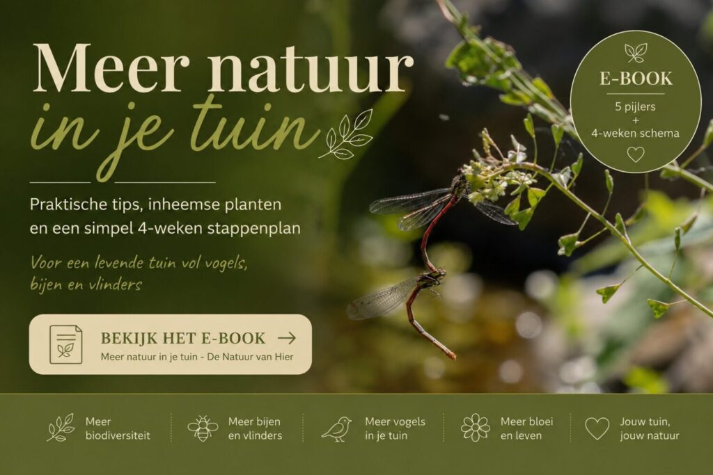 Banner e-book meer natuur in je tuin - vuurjuffer (de Natuur van hier)